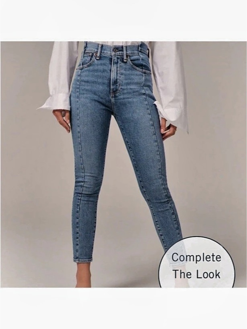 Abercrombie & Fitch Super Skinny Ankle Jean Skinny Ankle Jeans in Blue 31 curve